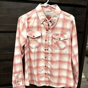 DIXXON White and Red Plaid Shirt